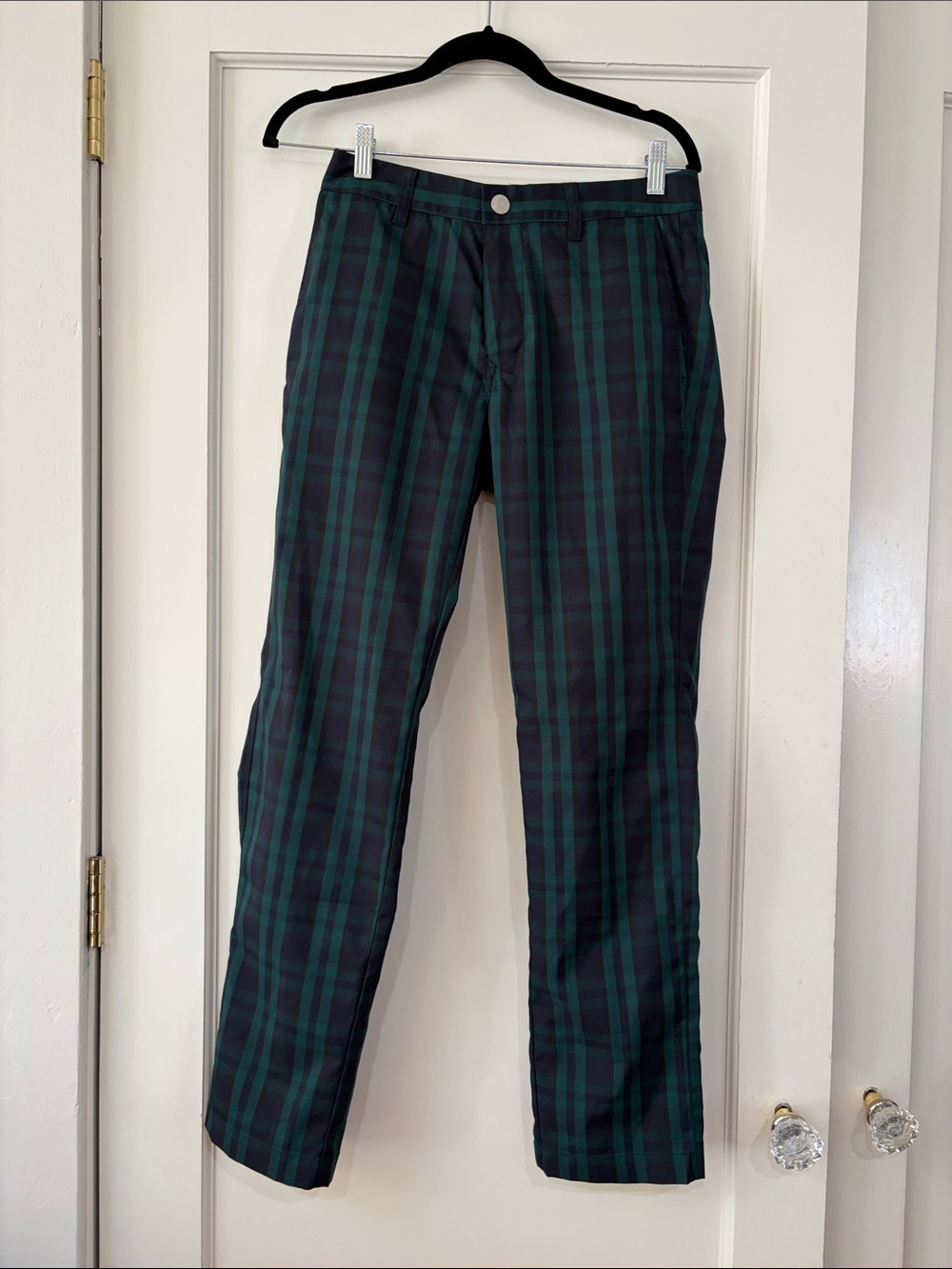 Bonobos Dark Green and Black Plaid Golf pants